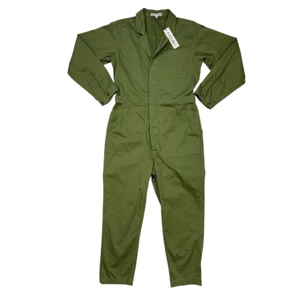 Alex Mill Standard Straight Leg Jumpsuit XS Army Green NEW - Picture 13 of 13